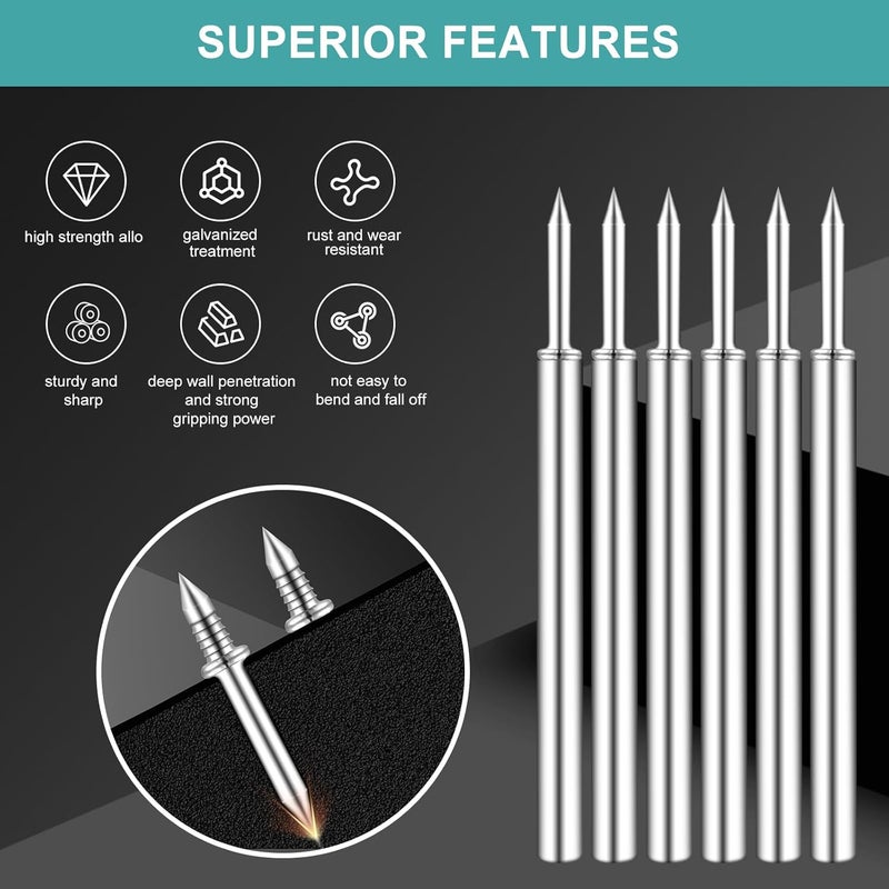Krttwwx 600PCS Double-Head Skirting Thread Seamless Nail, Double-Headed Nails, Invisible Screws & Specific Sleeve Tool, for Seamless Skirting Thread with Solid Wood Baseboard. - Image 3
